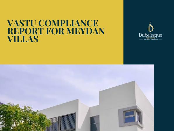 Cover of Vastu compliance report, Meydan villas